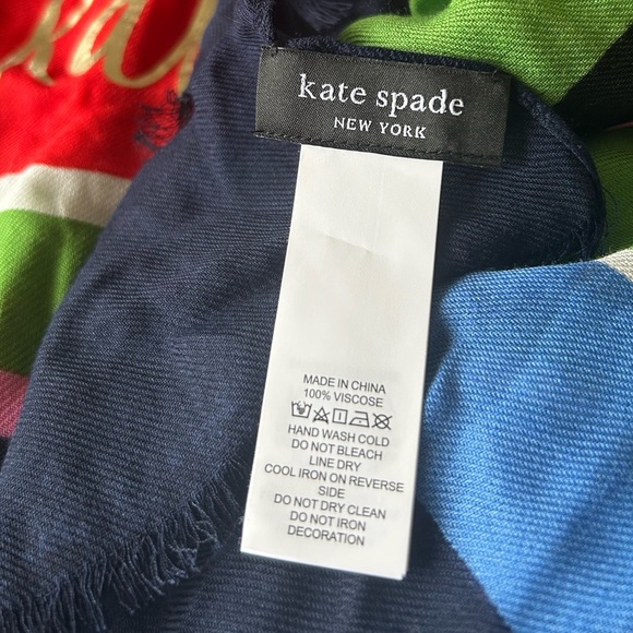 Kate Spade Sunny Day Striped Oblong Scarf! - Picture 4 of 5